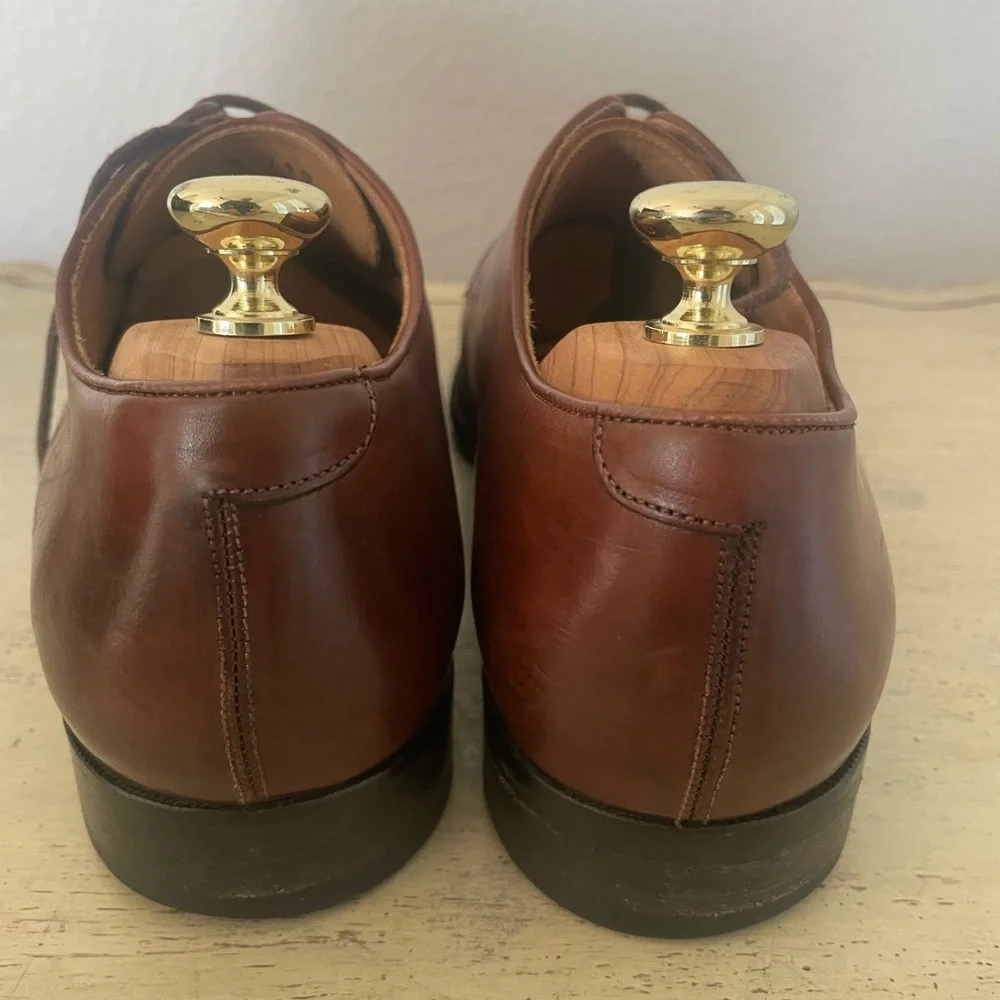 SUITSUPPLY Made in Italy Italian Calf Cap Toe Oxford Shoes in Brown Size 10 $349